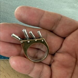 Gold and Silver Men's Ring